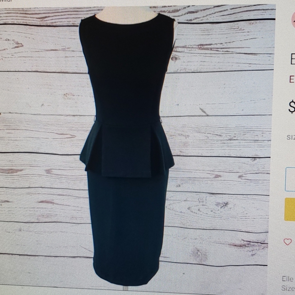 Elle black waist ruffle dress - size 6